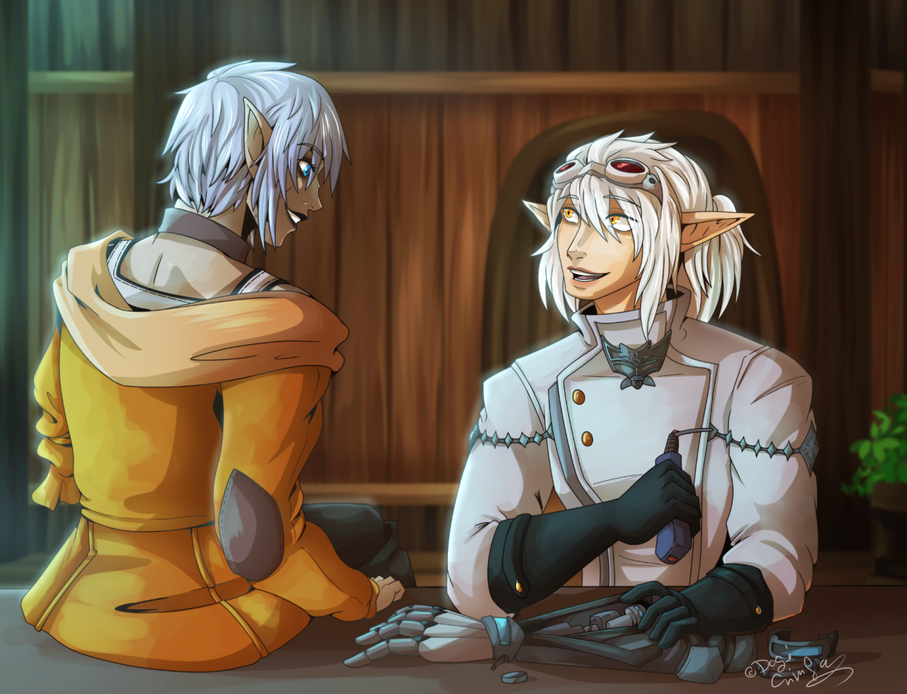 Amon and Howler at Work by Dogi Crimson