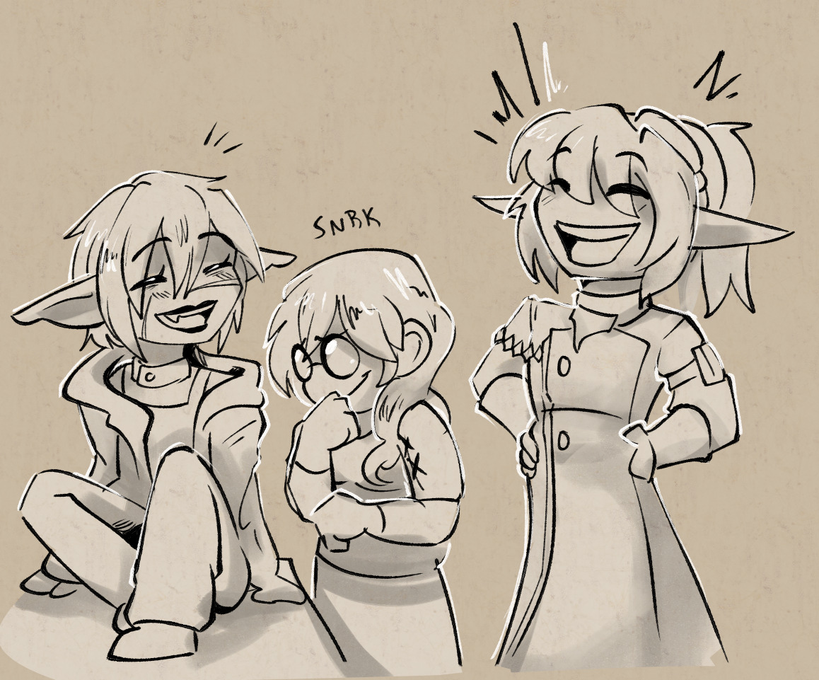 Igey, Howler, and Amon Laughing by Dogi Crimson