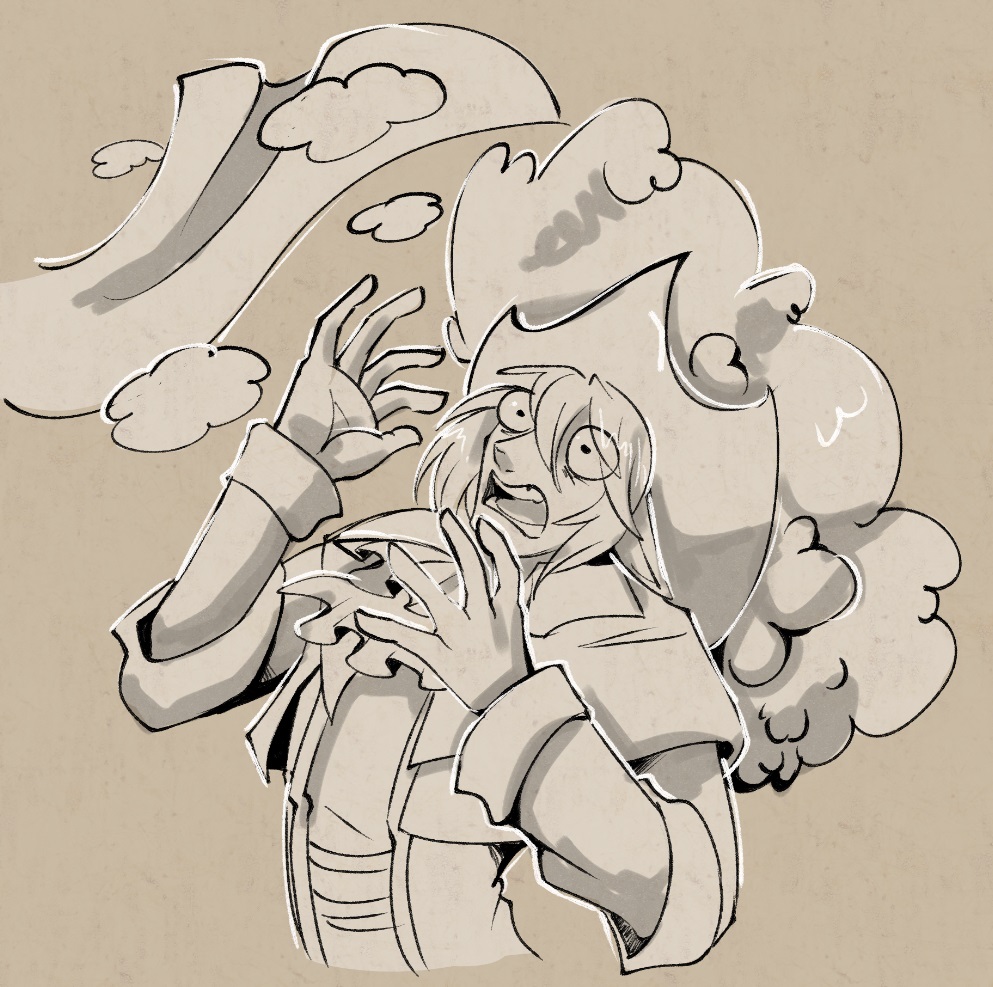 Amon Attempting to Clean Old Drapes by Dogi Crimson