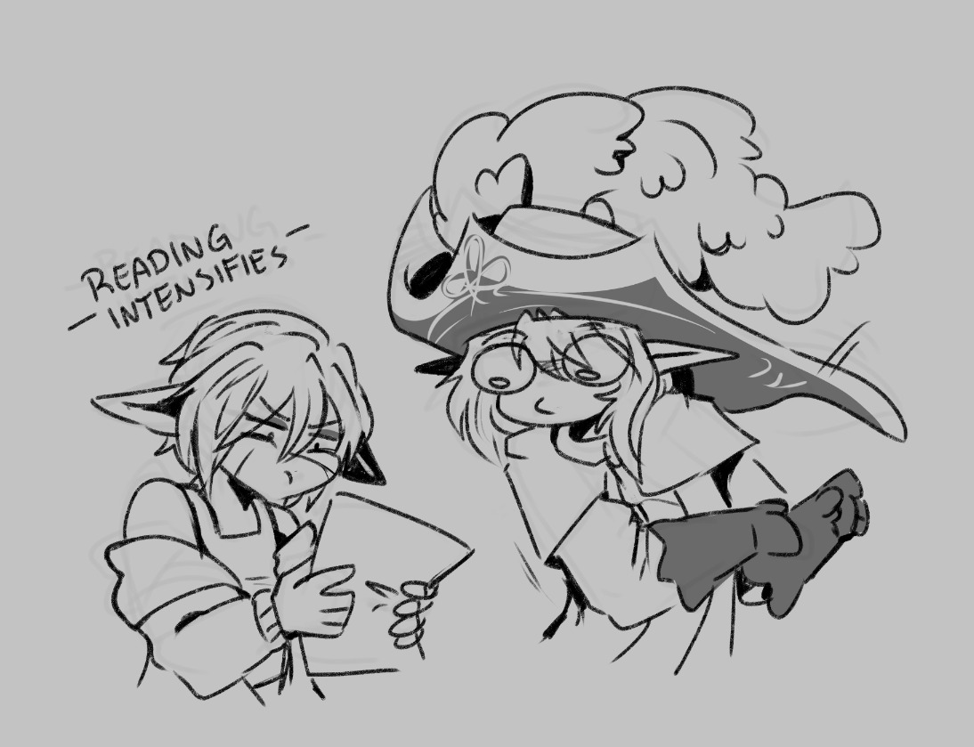 Howler Reading Over Amon's Bingo Chart by Dogi Crimson
